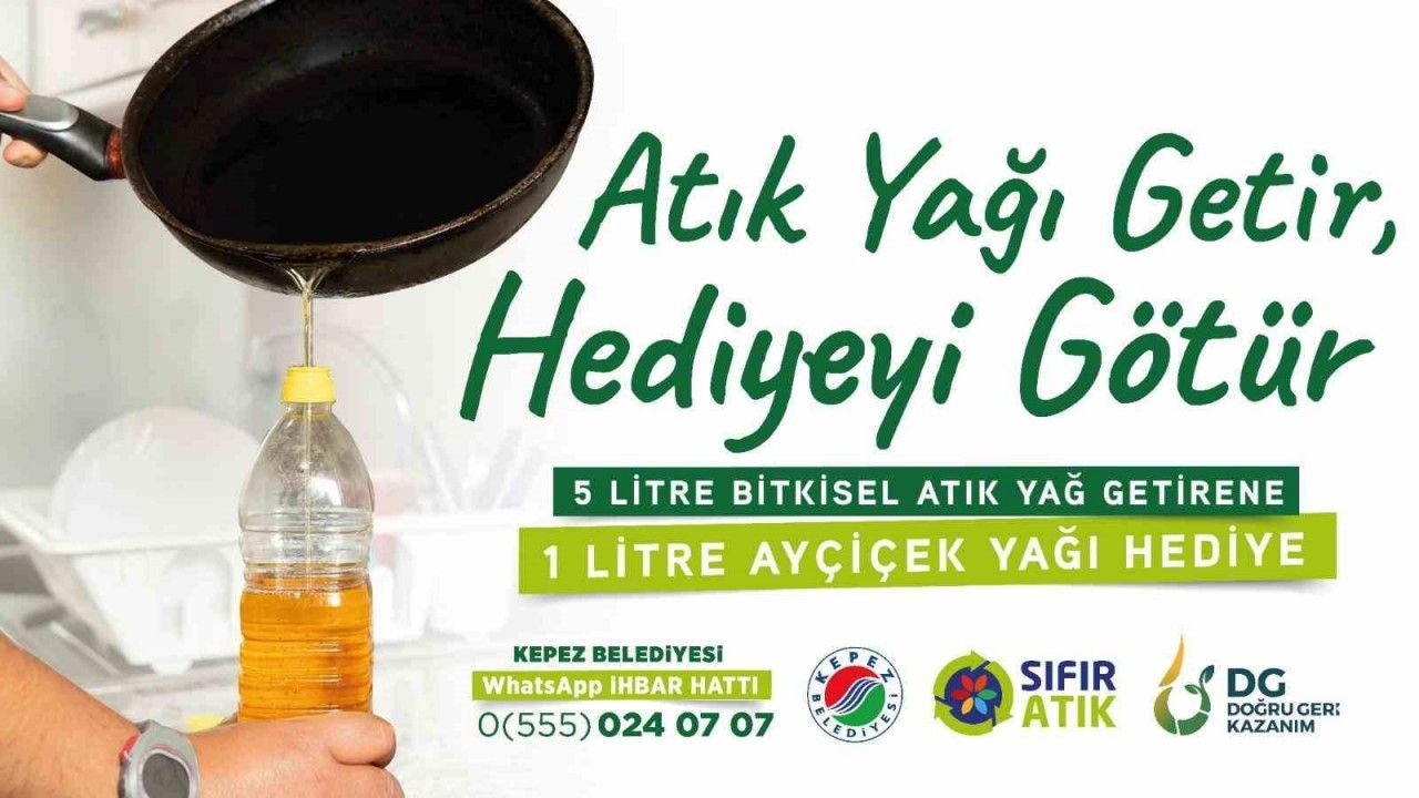Kepez’den bitkisel atık yağ toplama kampanyası