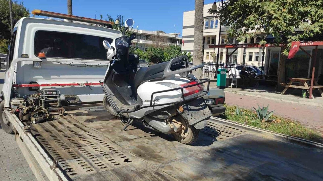 Gazipaşa’da plakasız motosiklet kullanan sürücüye 7 bin lira ceza