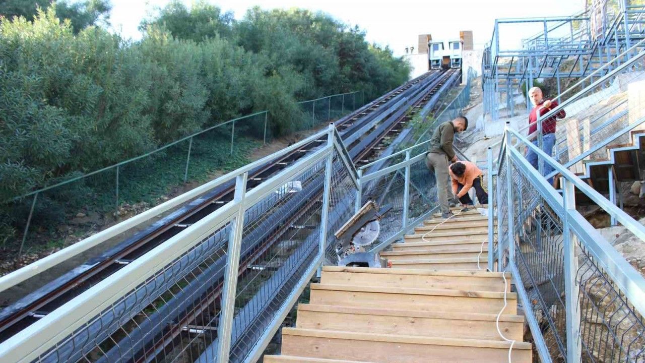 Manavgat Türkbeleni mesire alanına merdiven yapımı