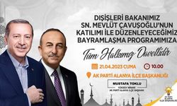AK Parti'nin bayramlaşma programına Çavuşoğlu da katılacak