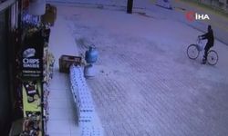 Bisikletli hırsız, esnafın korkulu rüyası oldu