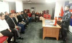 Belediye personeline yangın eğitimi