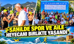SAHİLDE SPOR VE AILE HEYECANI BİRLİKTE YAŞANDI