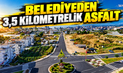 BELEDİYEDEN 3,5 KİLOMETRELİK ASFALT