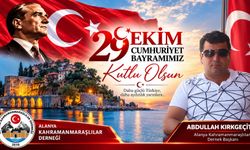 Alanya Kahramanmaraşlilar Dernek Başkanı Abdullah Kırkgeçit Cumhuriyet Bayramı kutlaması