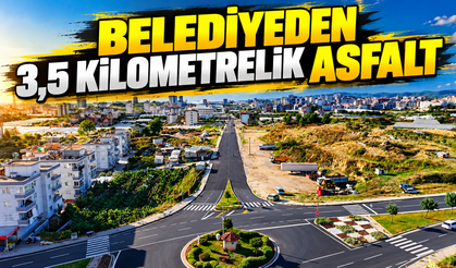 BELEDİYEDEN 3,5 KİLOMETRELİK ASFALT