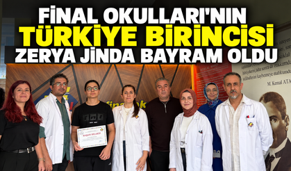 FİNAL OKULLARI'NIN TÜRKİYE BİRİNCİSİ ZERYA JİNDA BAYRAM OLDU