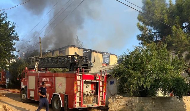 Pazar alışverişine giden baba ve oğlunun evleri küle döndü