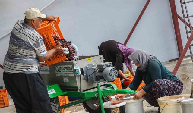 Çiftçilere salça ve üzüm sıkma makinesi desteği