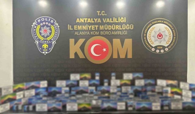 Alanya ve 4 ilçede kaçak tütün operasyonu: 15 şahsa adli işlem