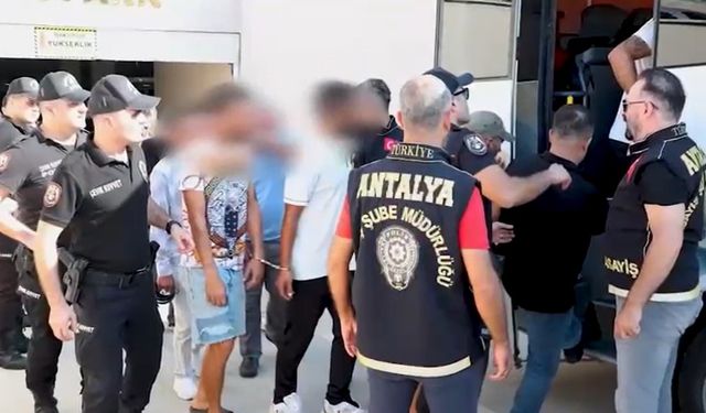 Antalya’da aranan şahıslara yönelik eş zamanlı operasyon: 140 kişi yakalandı