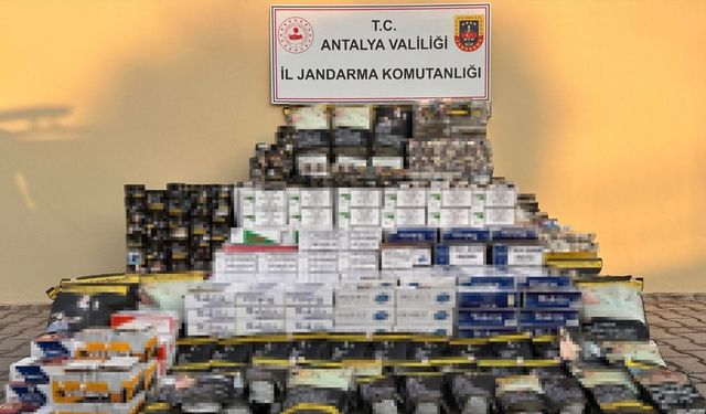 Antalya’da bir işletmede 860 kilo tütün ele geçirildi