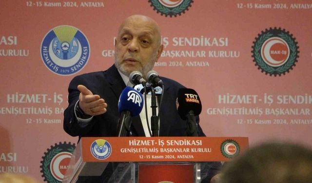 HAK-İŞ Başkanı Arslan: “Tartışılması gereken asgari ücretin ne olacağı değil, asgari ücretin nasıl oluşturulacağıdır”