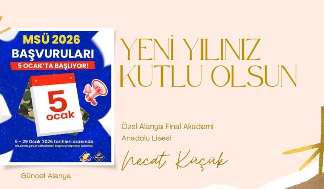 Alanya Final Eğitim Kurumları Necat Küçük Yeni yıl kutlaması