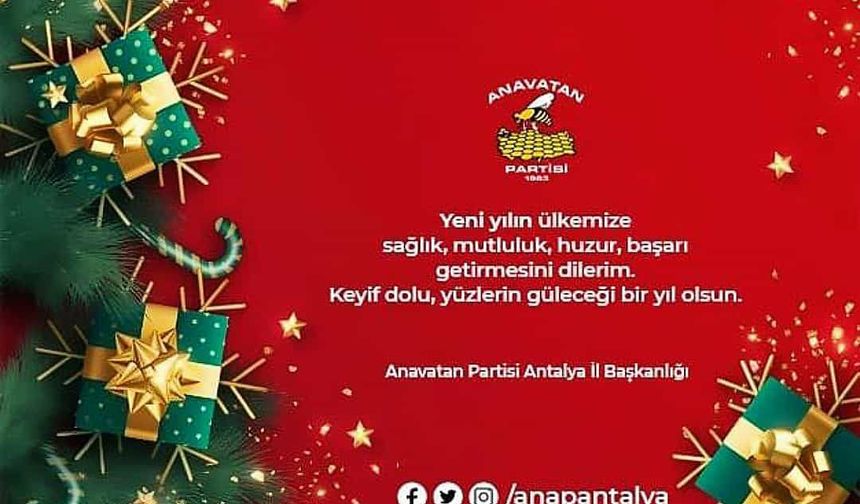Anavatan Partisi Murat Kurt yeni yıl kutlaması