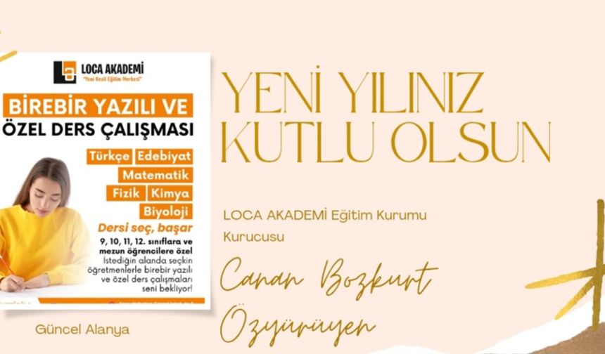Loca Akademi Egitim Kurumları Kurucusu Canan Bozkurt Özyürüyen Yeni yıl kutlaması