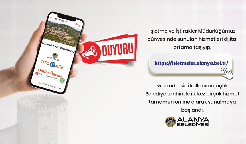 Alanya Belediyesi'nden dijital dönüşüm