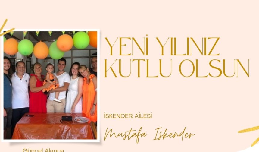Mustafa İskender ve ailesi Yenı  yıl kutlaması