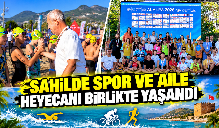 SAHİLDE SPOR VE AILE HEYECANI BİRLİKTE YAŞANDI