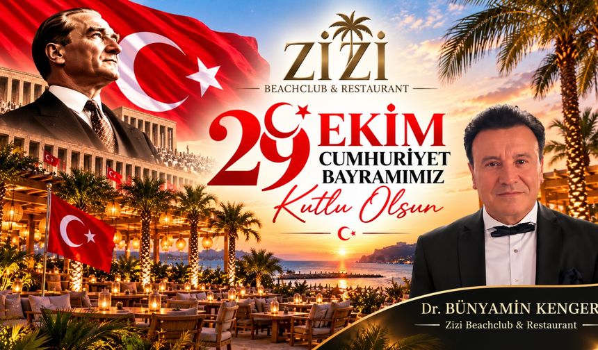 Zizi Beach Restoran Dr. Bünyamin Kenger Cumhuriyet Bayramı kutlaması