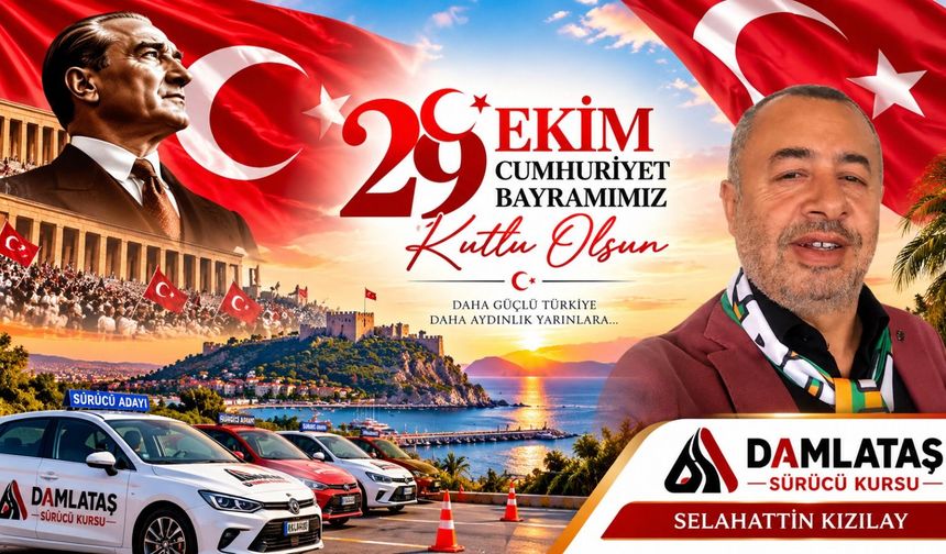 Damlataş Sürücü Kursu  Selahattin Kıziıkaya Cumhuriyet Bayramı kutlaması