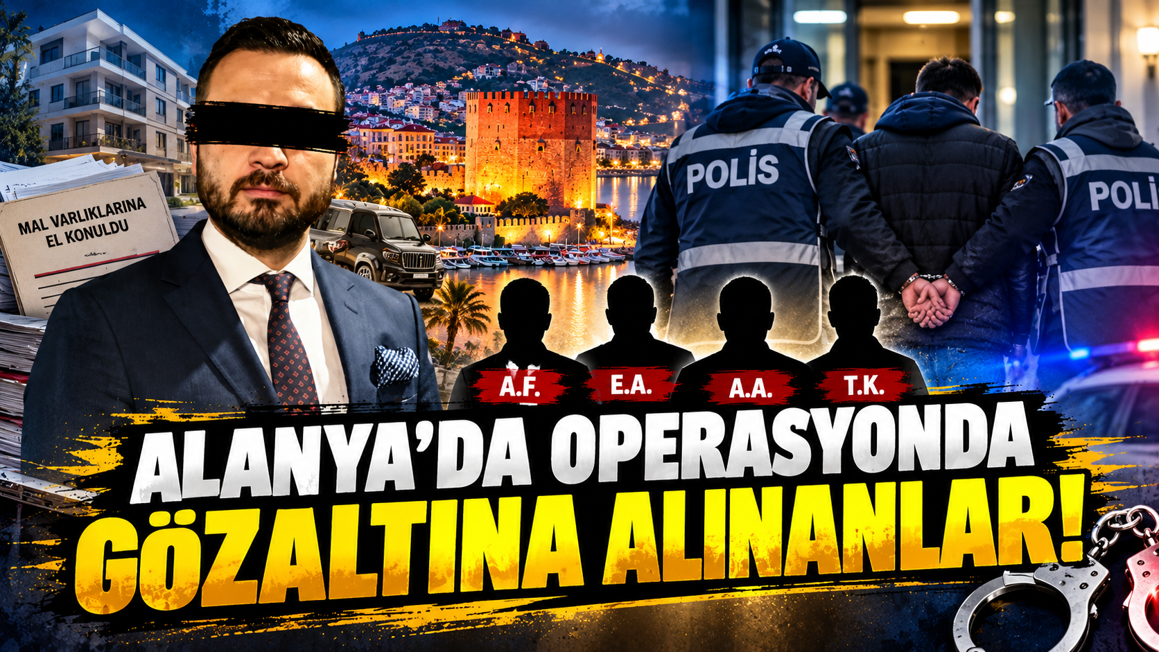 ALANYA'DA OPERASYONDA GÖZALTINA ALINANLAR!