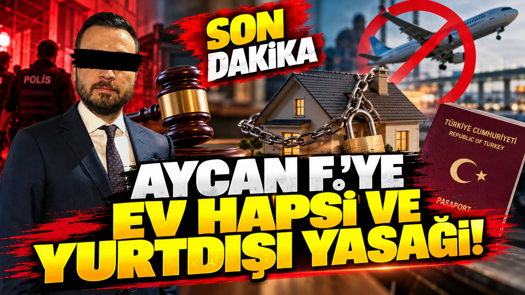 AYCAN F.'YE EV HAPSİ VE YURT DIŞI YASAĞI!