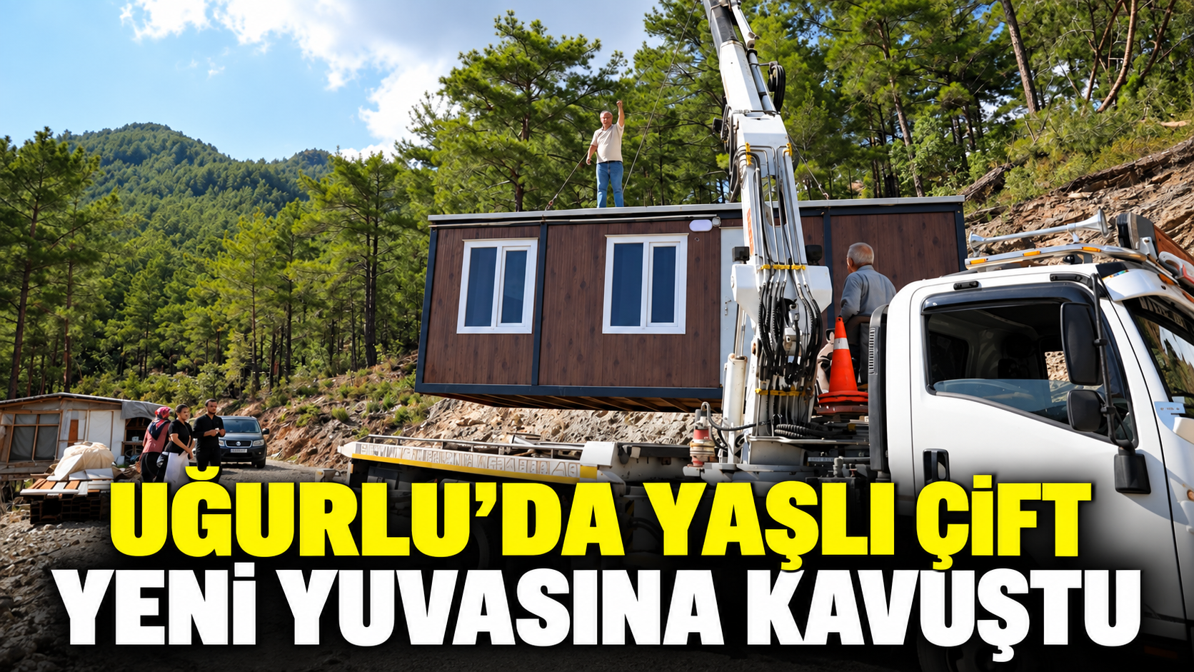 UĞURLU’DA YAŞLI ÇİFT YENİ YUVASINA KAVUŞTU